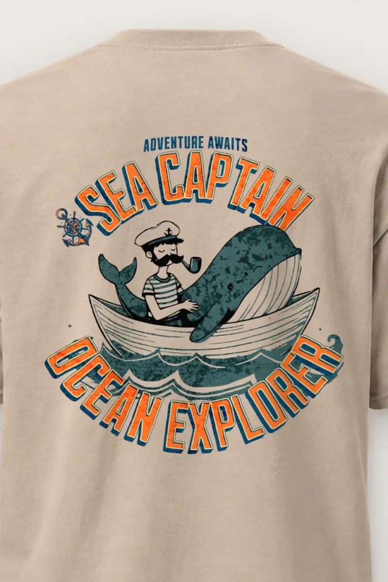 "Sea Captain Adventure" Heavyweight Unisex Crewneck T-shirt