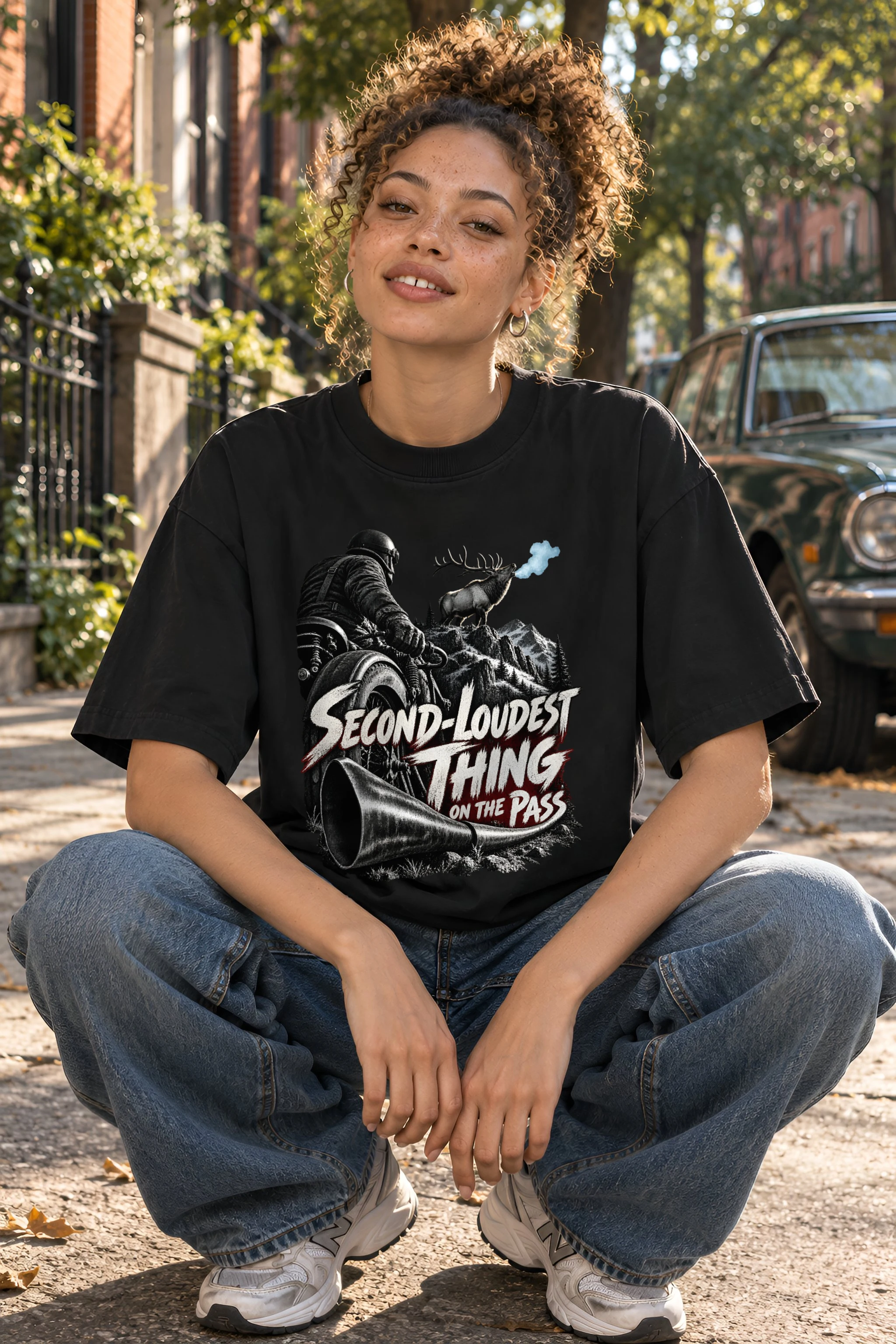 "Second-Loudest Thing on the Pass" Unisex Oversized Heavyweight Crewneck T-Shirt
