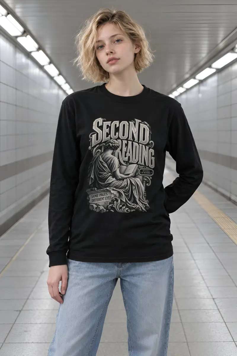 "Second Reading" Unisex Longsleeve T-shirt