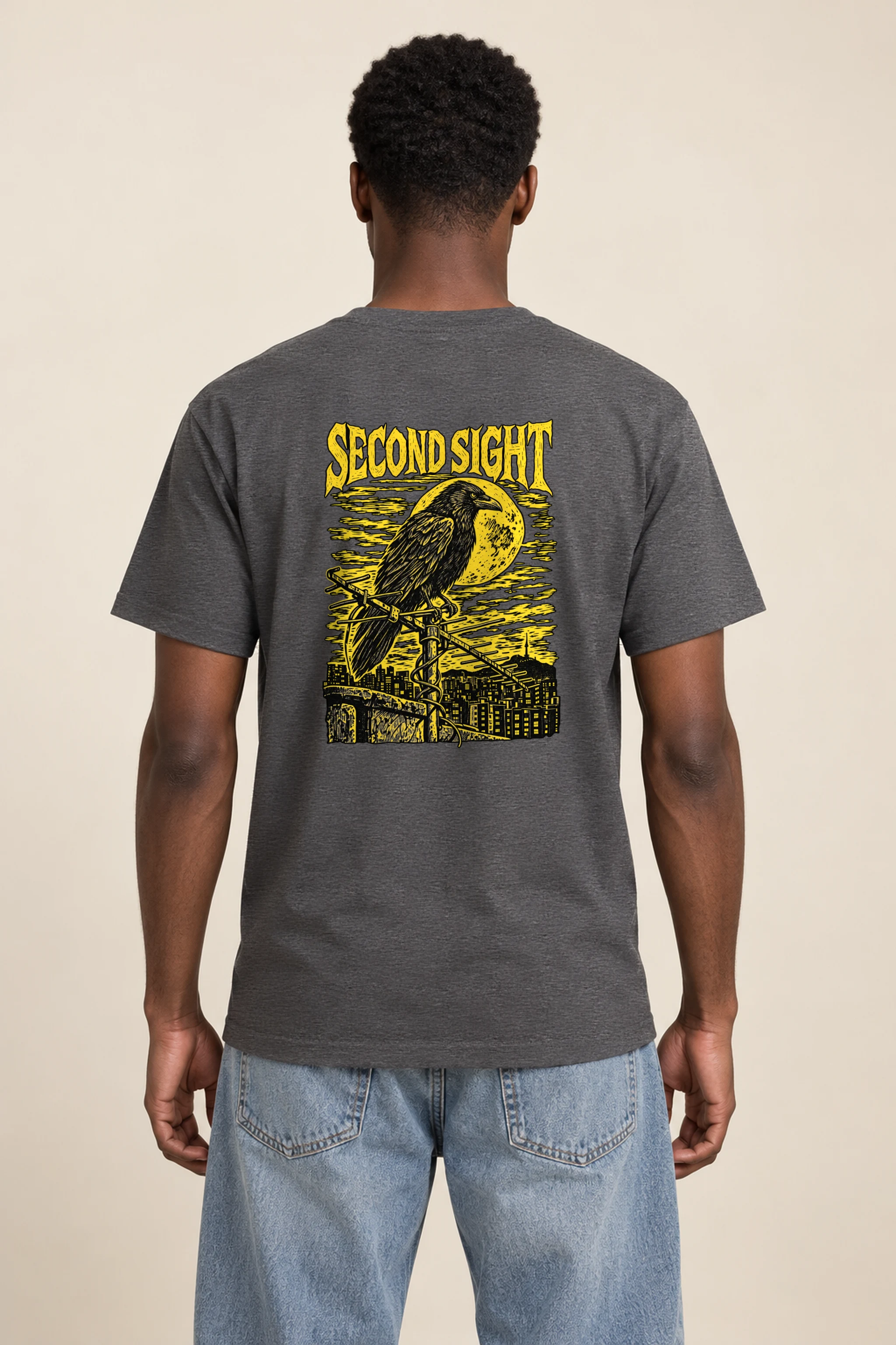 "Second Sight" Heavyweight Unisex Crewneck T-shirt