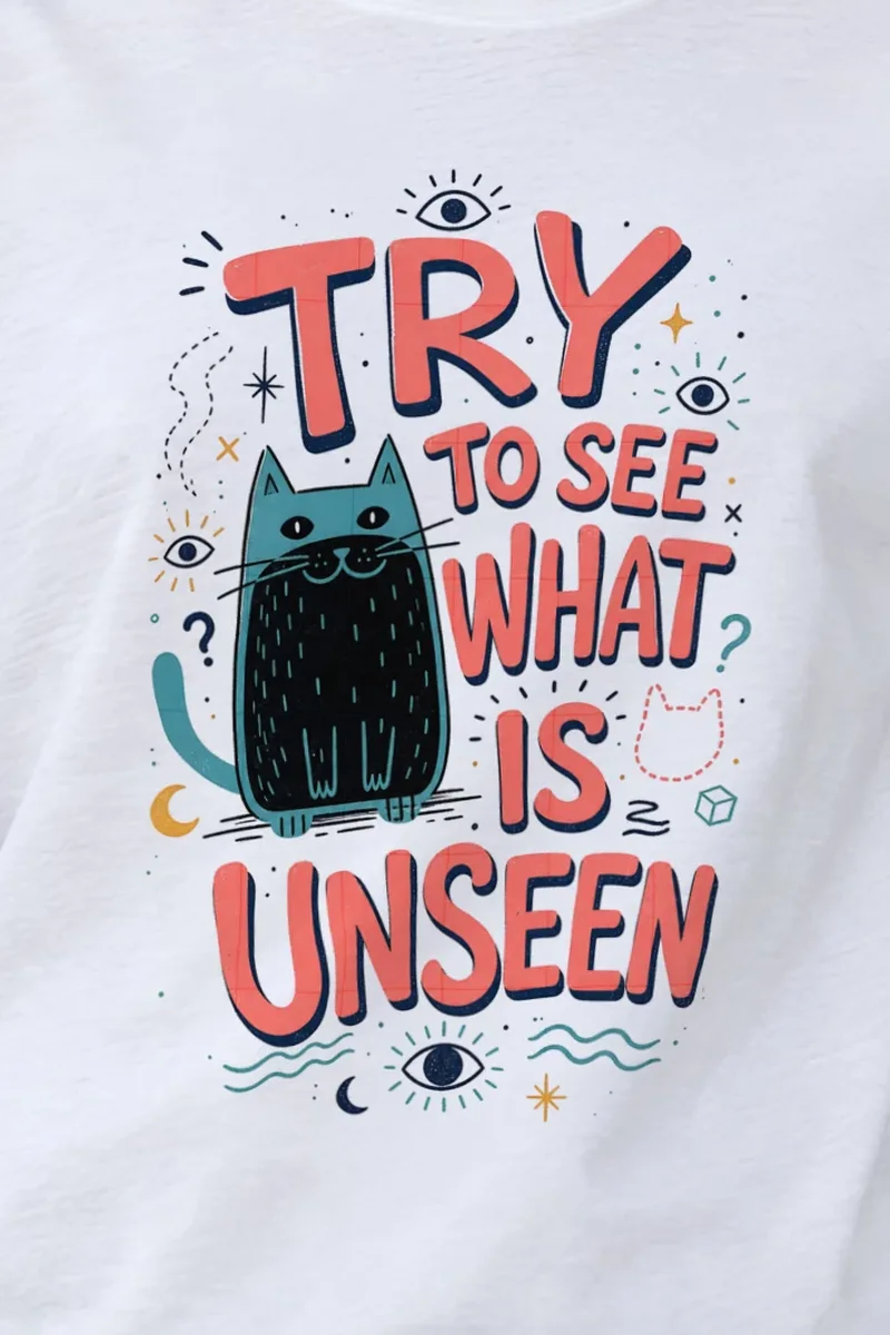 "See What Is Unseen" Unisex Longsleeve T-shirt - the graphic up close