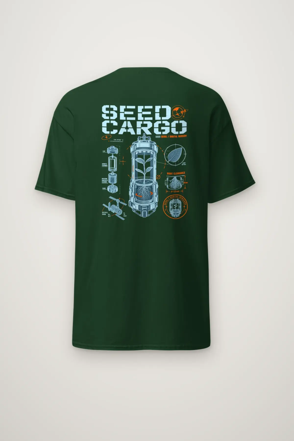 "Seed Cargo Orbital Nursery" Heavyweight Unisex Crewneck T-shirt