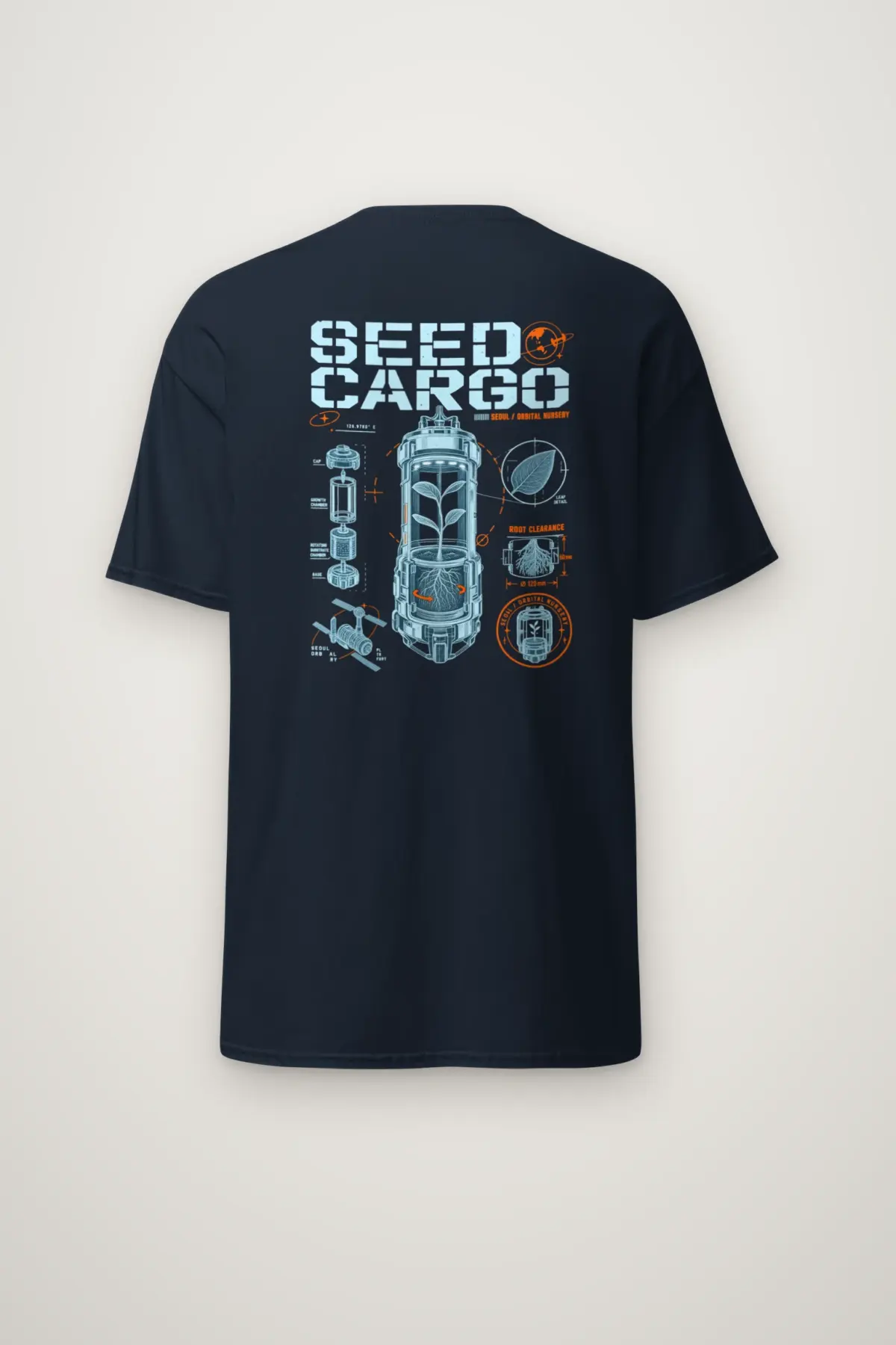 "Seed Cargo Orbital Nursery" Heavyweight Unisex Crewneck T-shirt