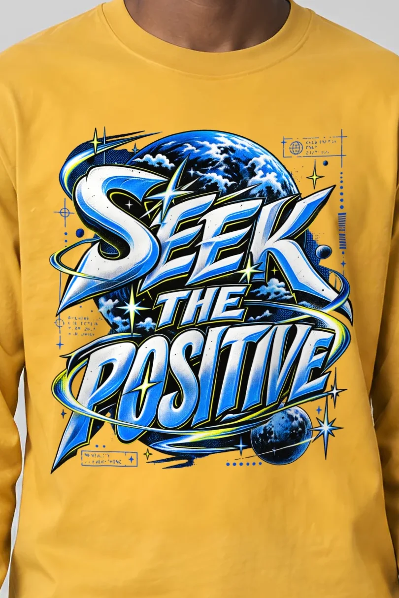"Graffiti Gradient Planet" Unisex Longsleeve T-shirt - the graphic up close