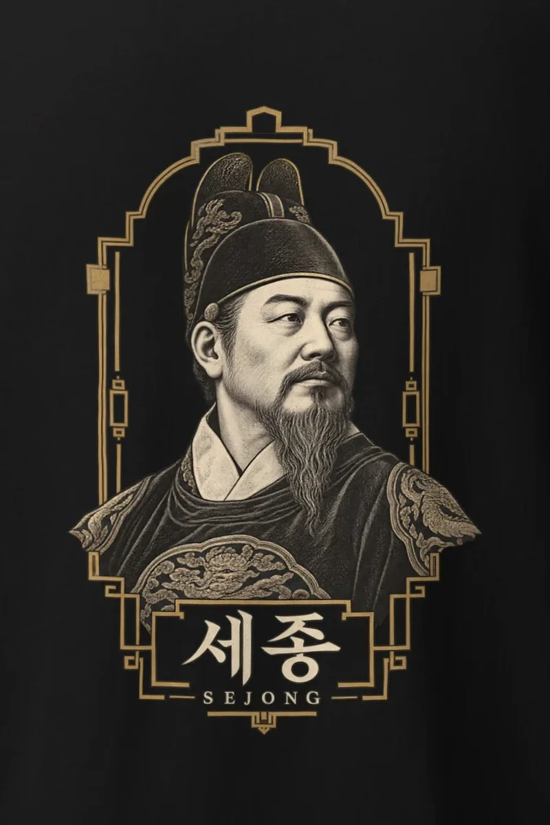 "Sejong Engraved Legacy" Heavyweight Unisex Crewneck T-shirt