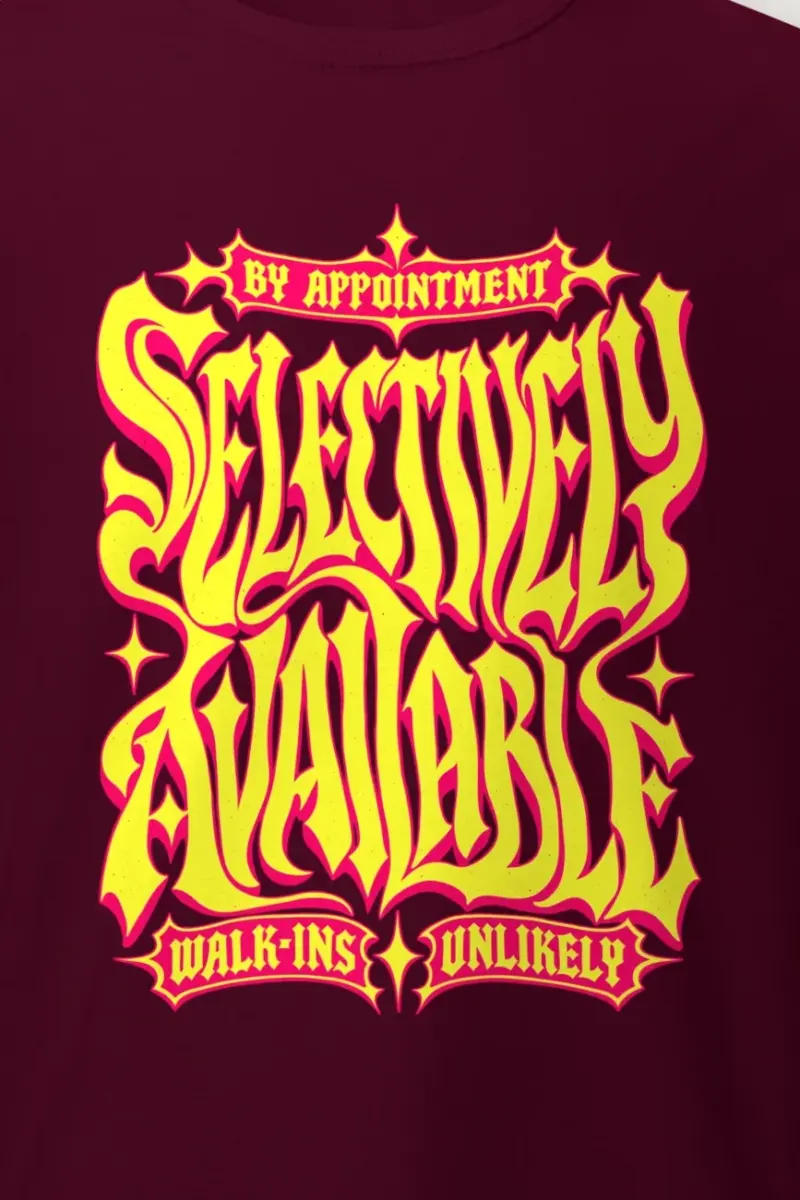 "Selectively Available" Heavyweight Unisex Crewneck T-shirt