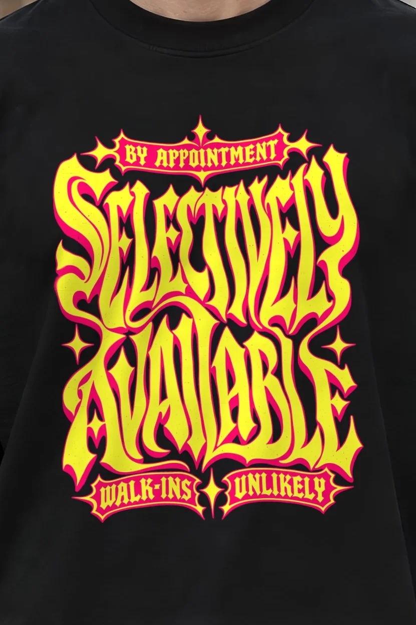 "Selectively Available" Men’s Oversized Heavyweight Crewneck T-Shirt