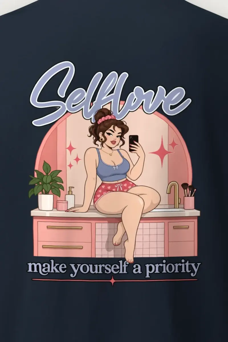"Self Love" Heavyweight Unisex Crewneck T-shirt