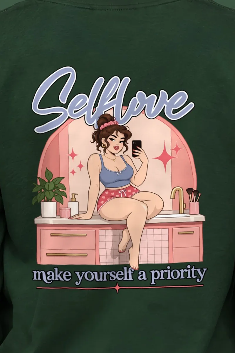 "Self Love" Unisex Longsleeve T-shirt - the graphic up close