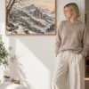 "Seoraksan Silence: Winter Dawn" Premium Wooden Framed Poster · Landscape