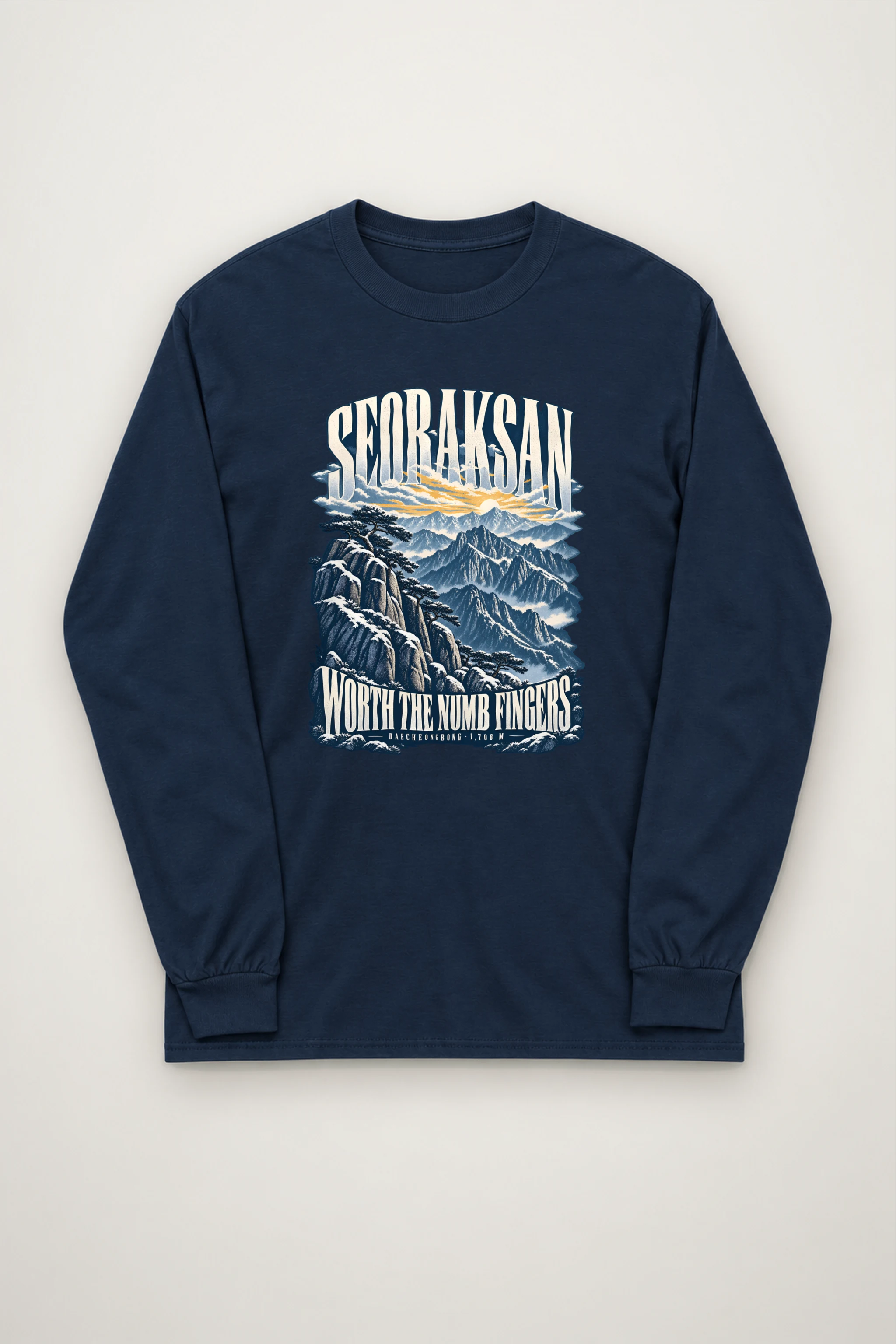 "Seoraksan Worth The Numb Fingers" Unisex Longsleeve T-shirt