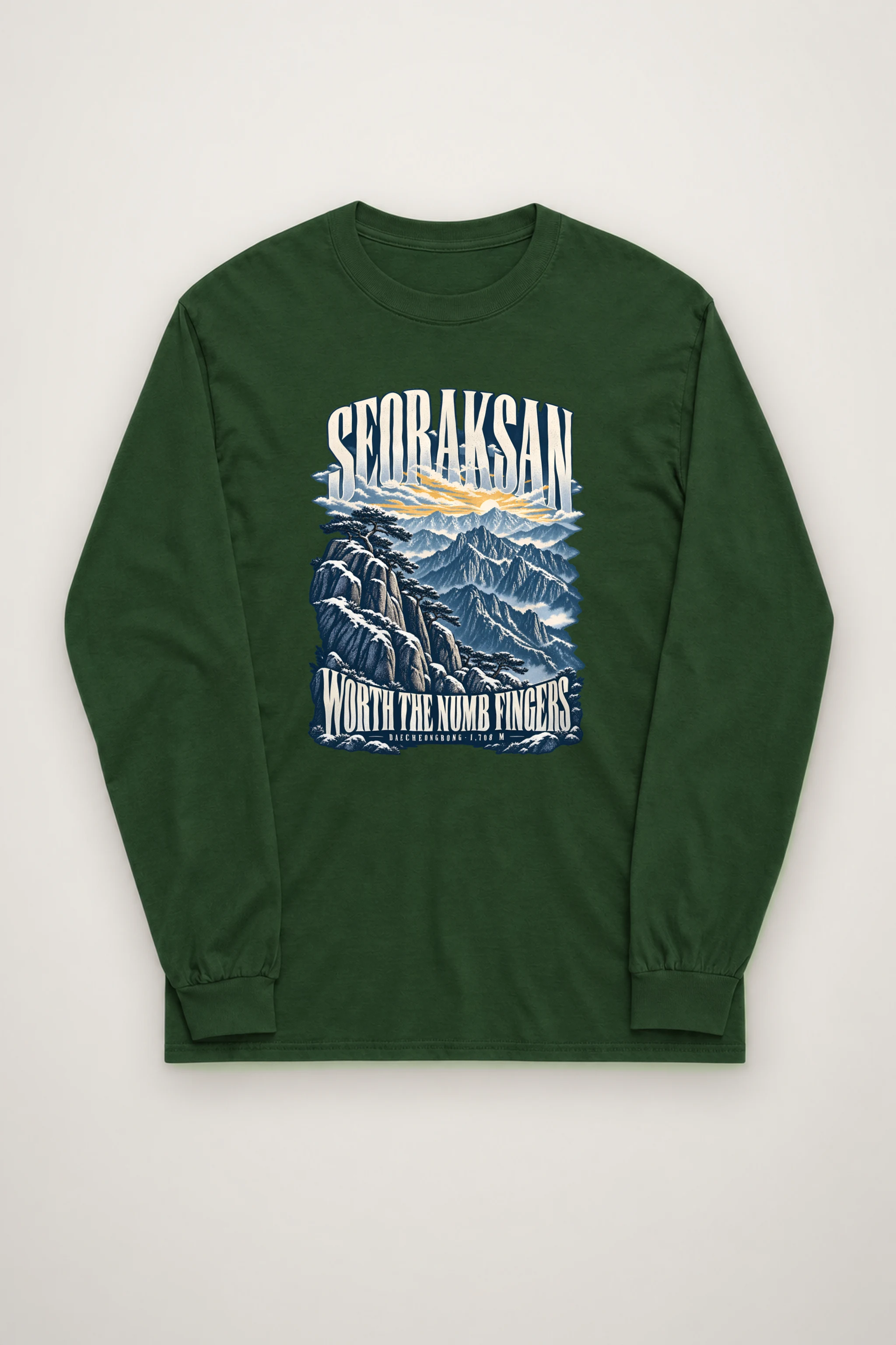 "Seoraksan Worth The Numb Fingers" Unisex Longsleeve T-shirt