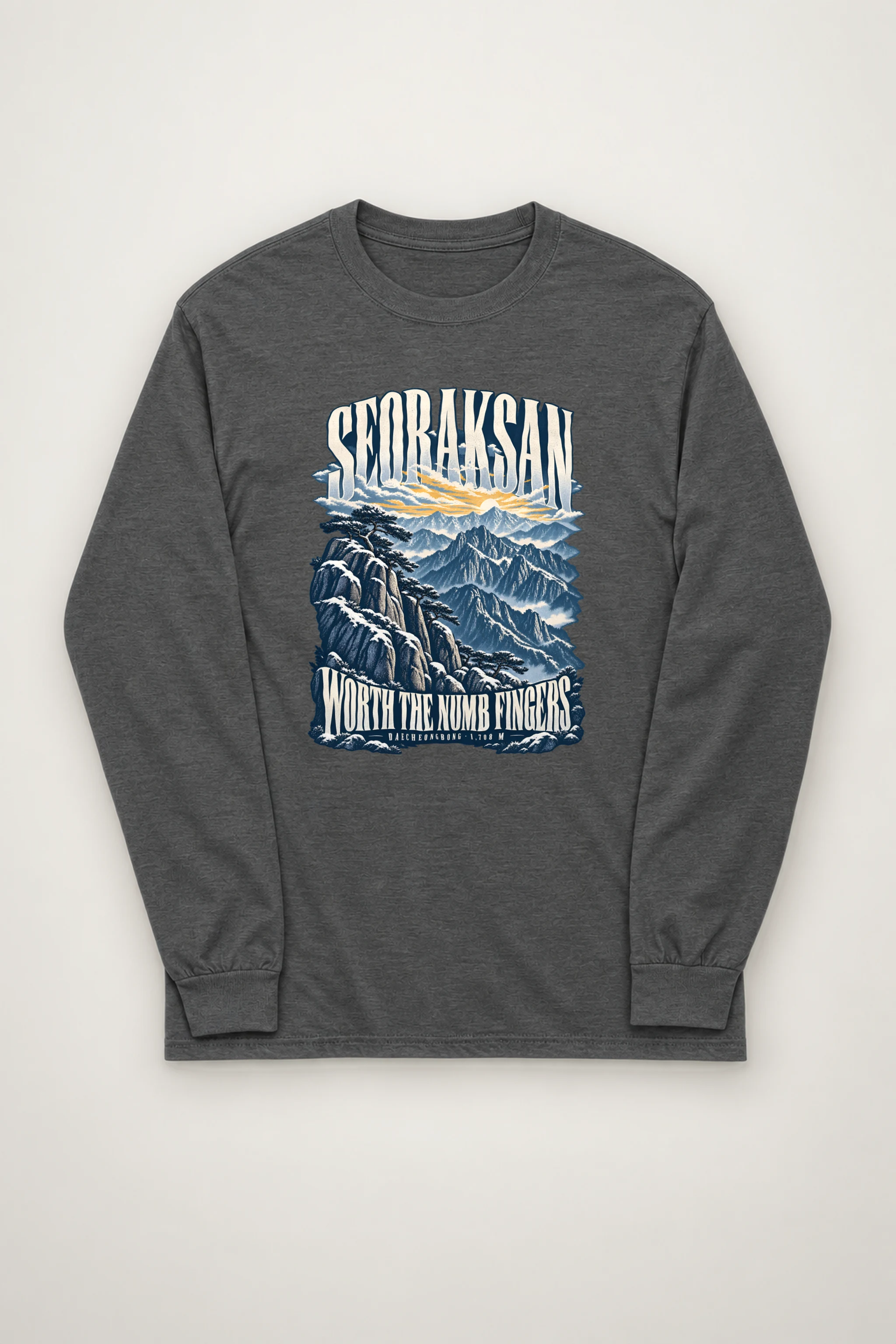 "Seoraksan Worth The Numb Fingers" Unisex Longsleeve T-shirt