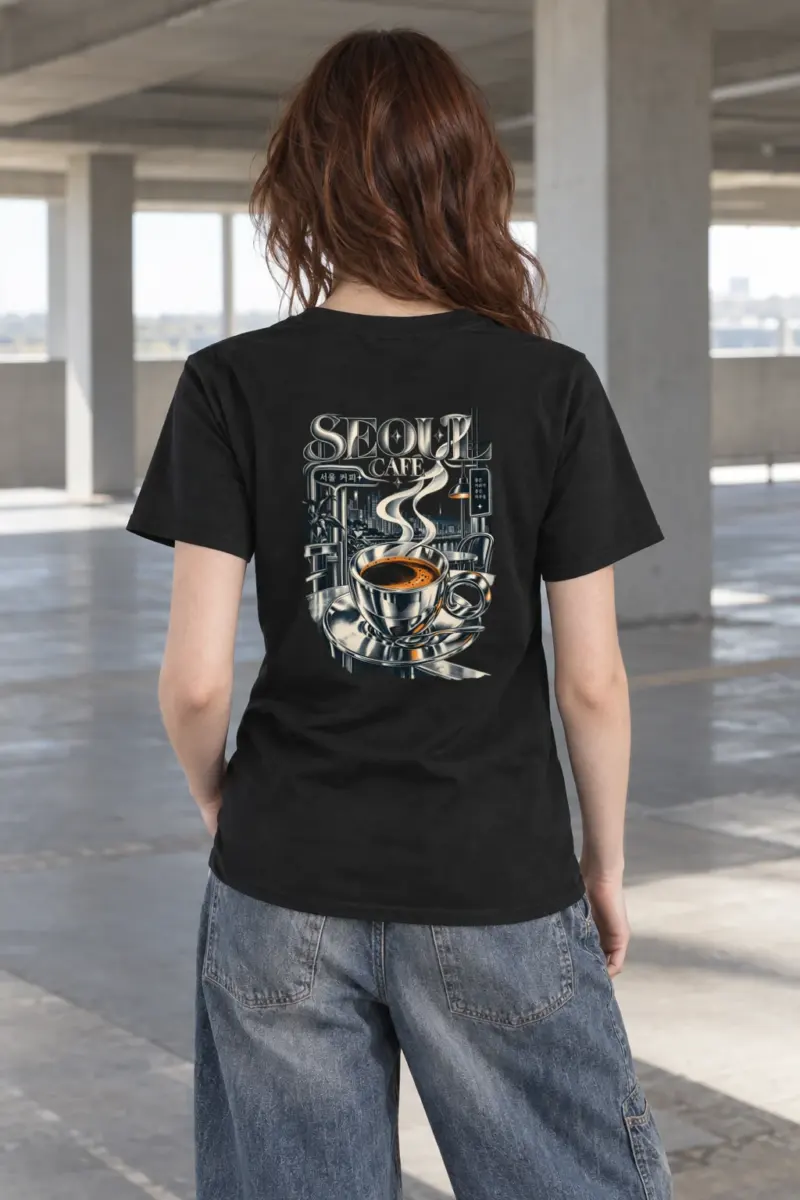 "SEOUL CAFÉ" Heavyweight Unisex Crewneck T-shirt