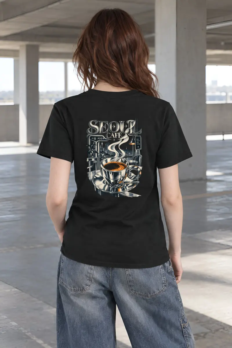 "SEOUL CAFÉ" Heavyweight Unisex Crewneck T-shirt