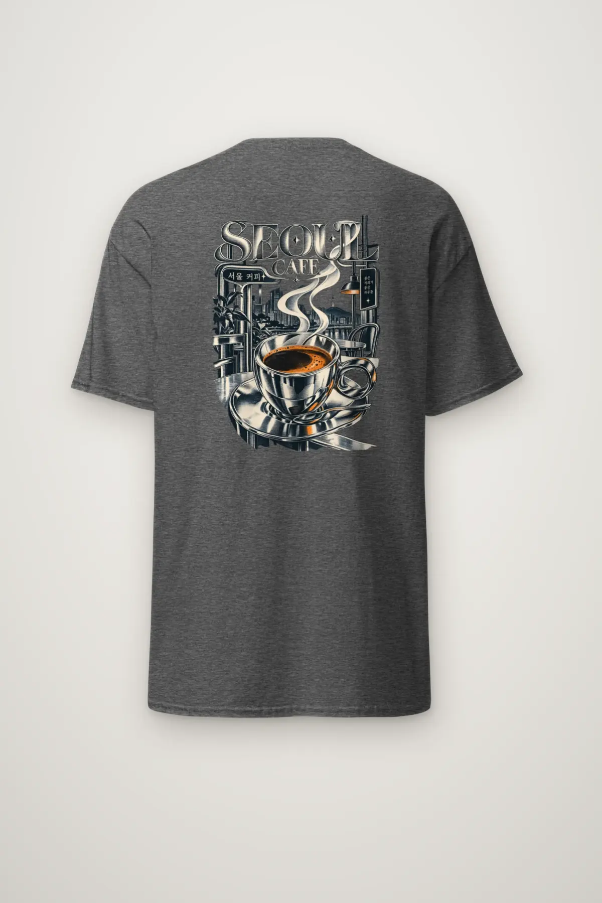 "SEOUL CAFÉ" Heavyweight Unisex Crewneck T-shirt