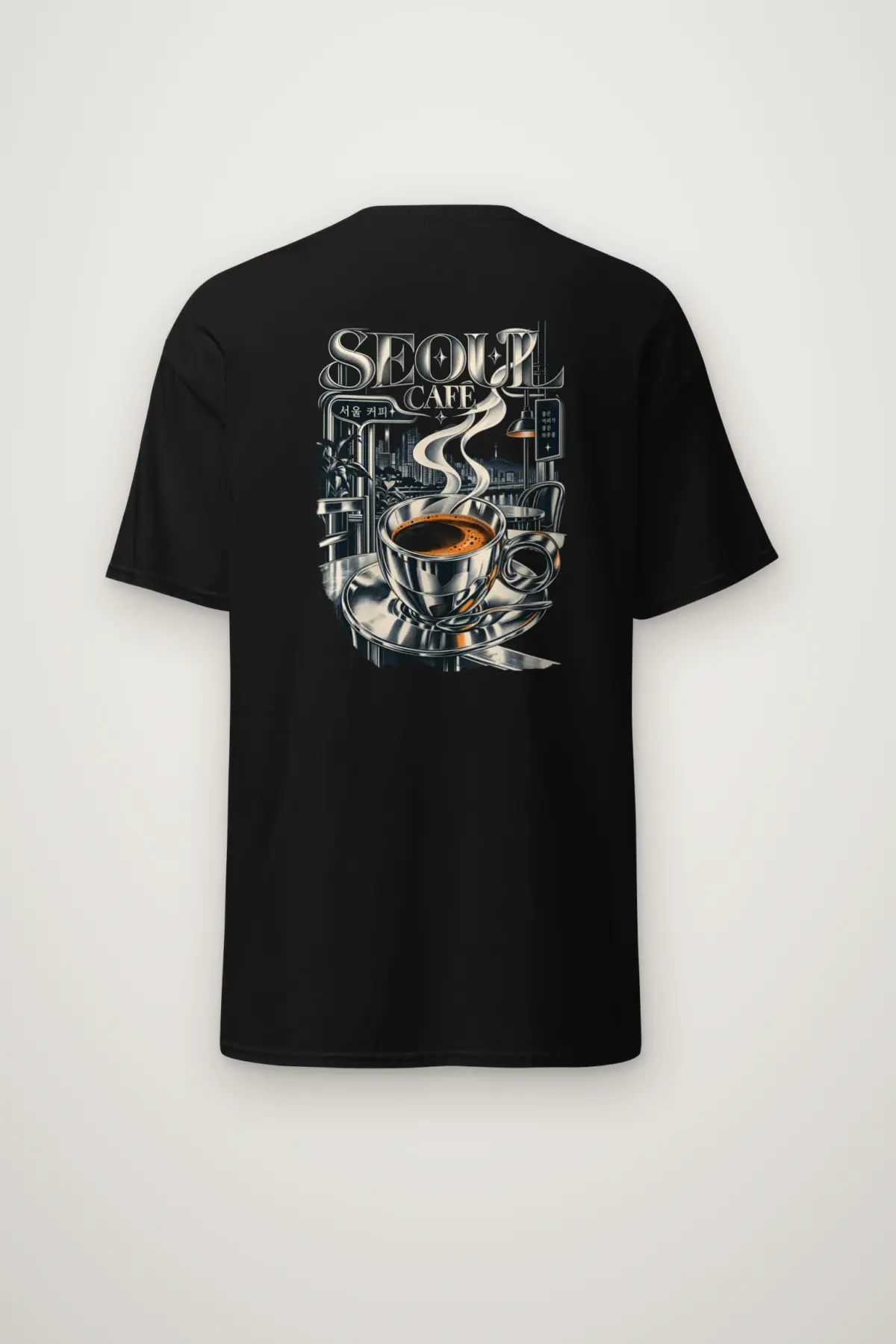 "SEOUL CAFÉ" Heavyweight Unisex Crewneck T-shirt