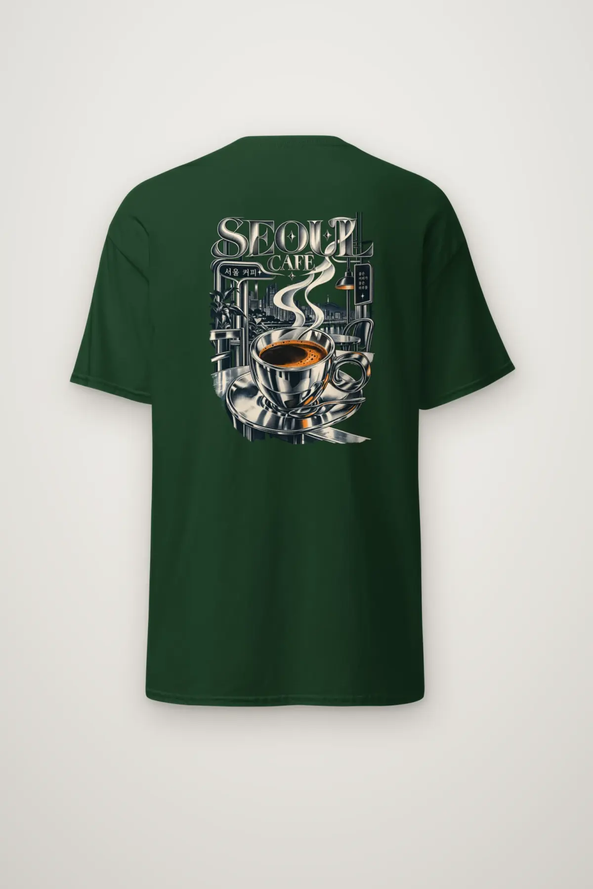 "SEOUL CAFÉ" Heavyweight Unisex Crewneck T-shirt