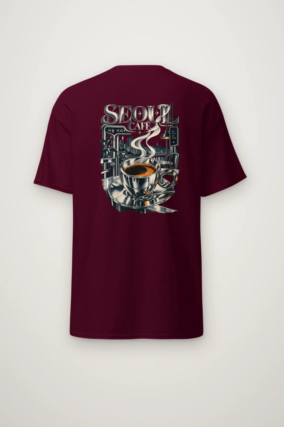 "SEOUL CAFÉ" Heavyweight Unisex Crewneck T-shirt