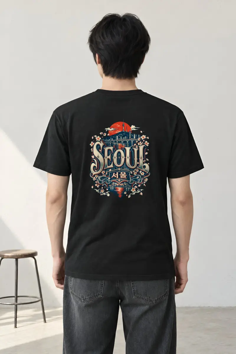 "SEOUL 서울" Heavyweight Unisex Crewneck T-shirt