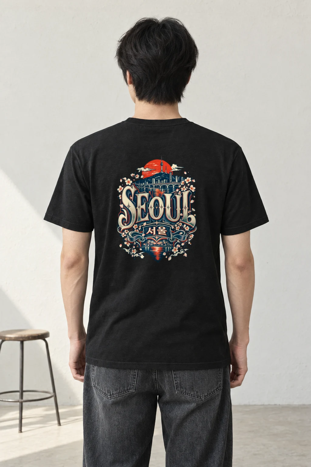 "SEOUL 서울" Heavyweight Unisex Crewneck T-shirt
