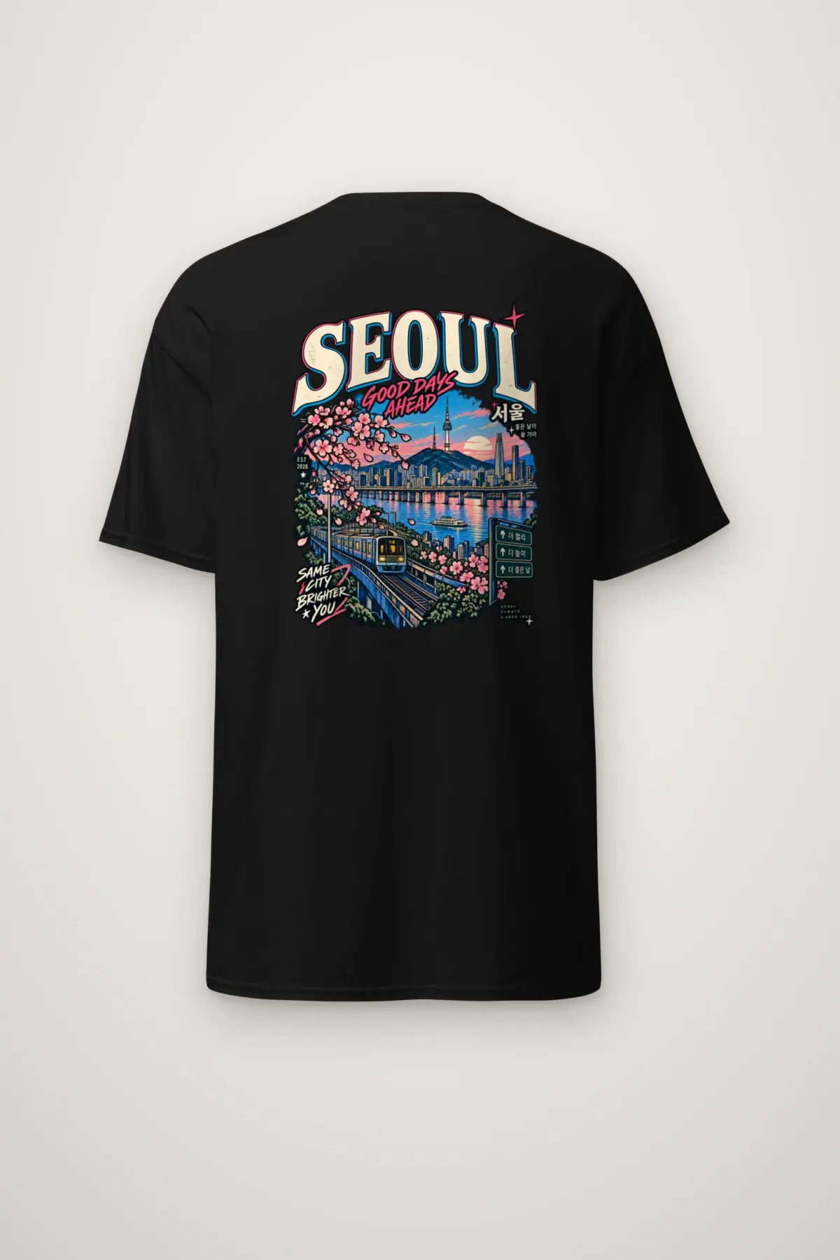"Seoul Good Days Ahead" Heavyweight Unisex Crewneck T-shirt