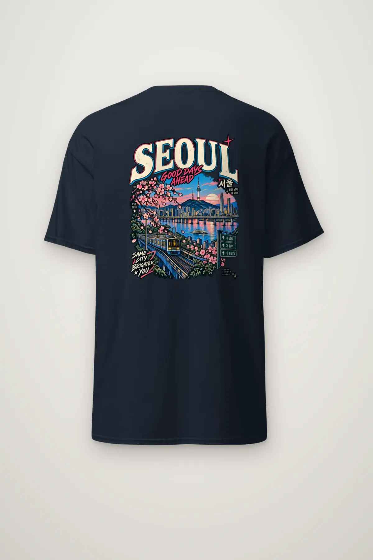 "Seoul Good Days Ahead" Heavyweight Unisex Crewneck T-shirt