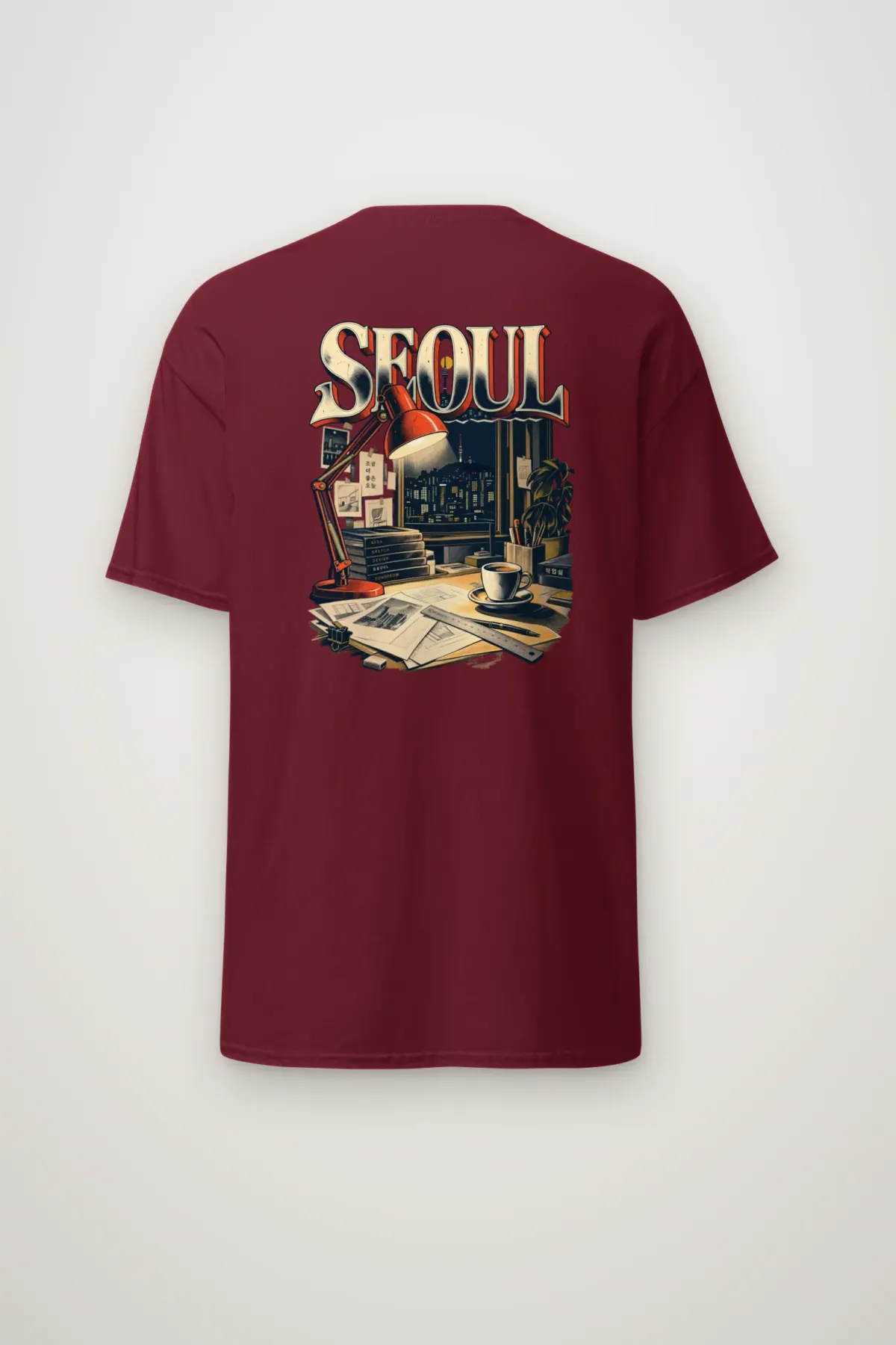 "Seoul Idea Sketch" Heavyweight Unisex Crewneck T-shirt