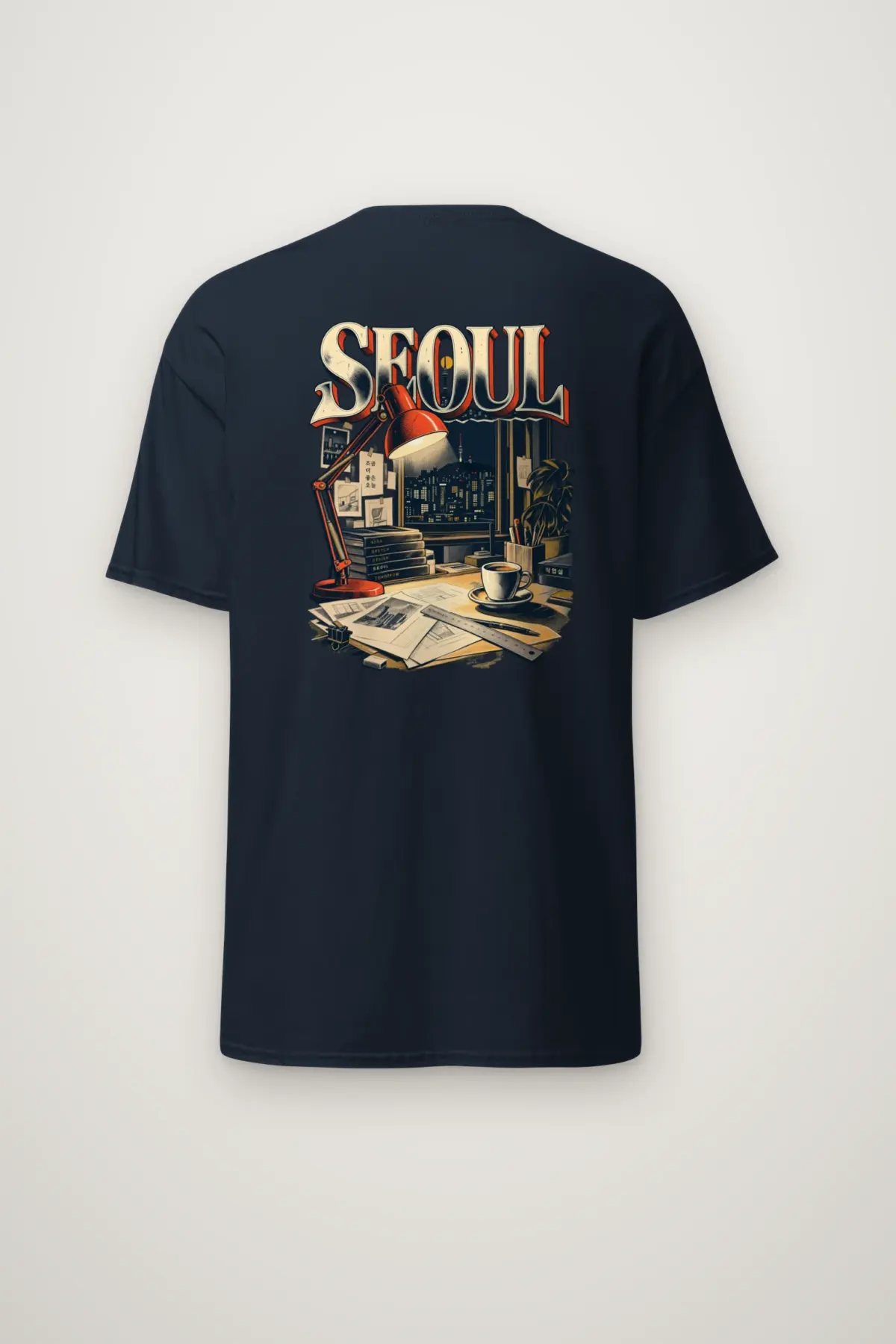 "Seoul Idea Sketch" Heavyweight Unisex Crewneck T-shirt