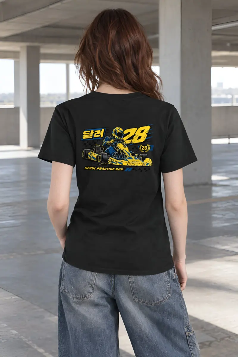 "Seoul Practice Run 28" Heavyweight Unisex Crewneck T-shirt