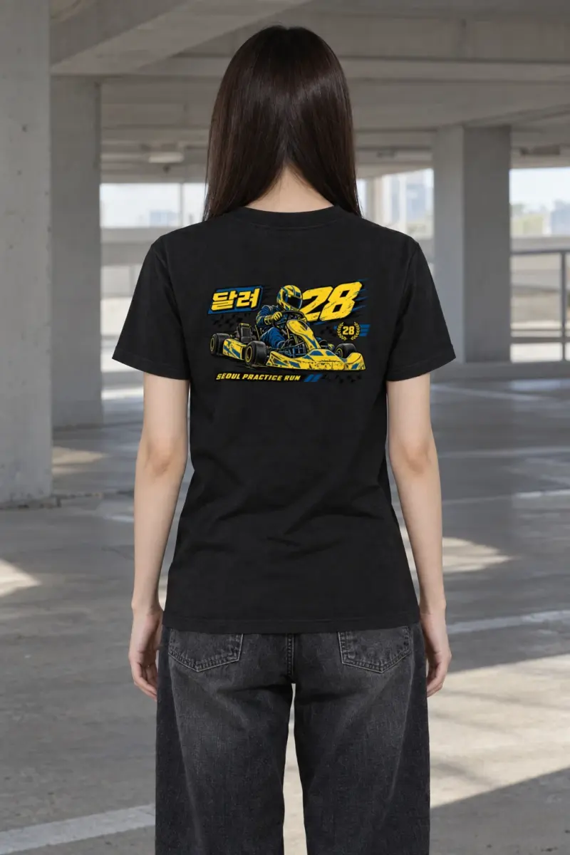 "Seoul Practice Run 28" Heavyweight Unisex Crewneck T-shirt