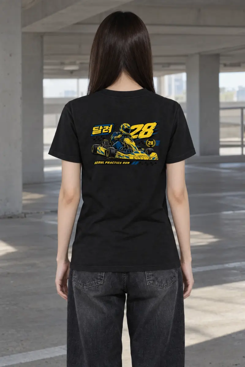 "Seoul Practice Run 28" Heavyweight Unisex Crewneck T-shirt