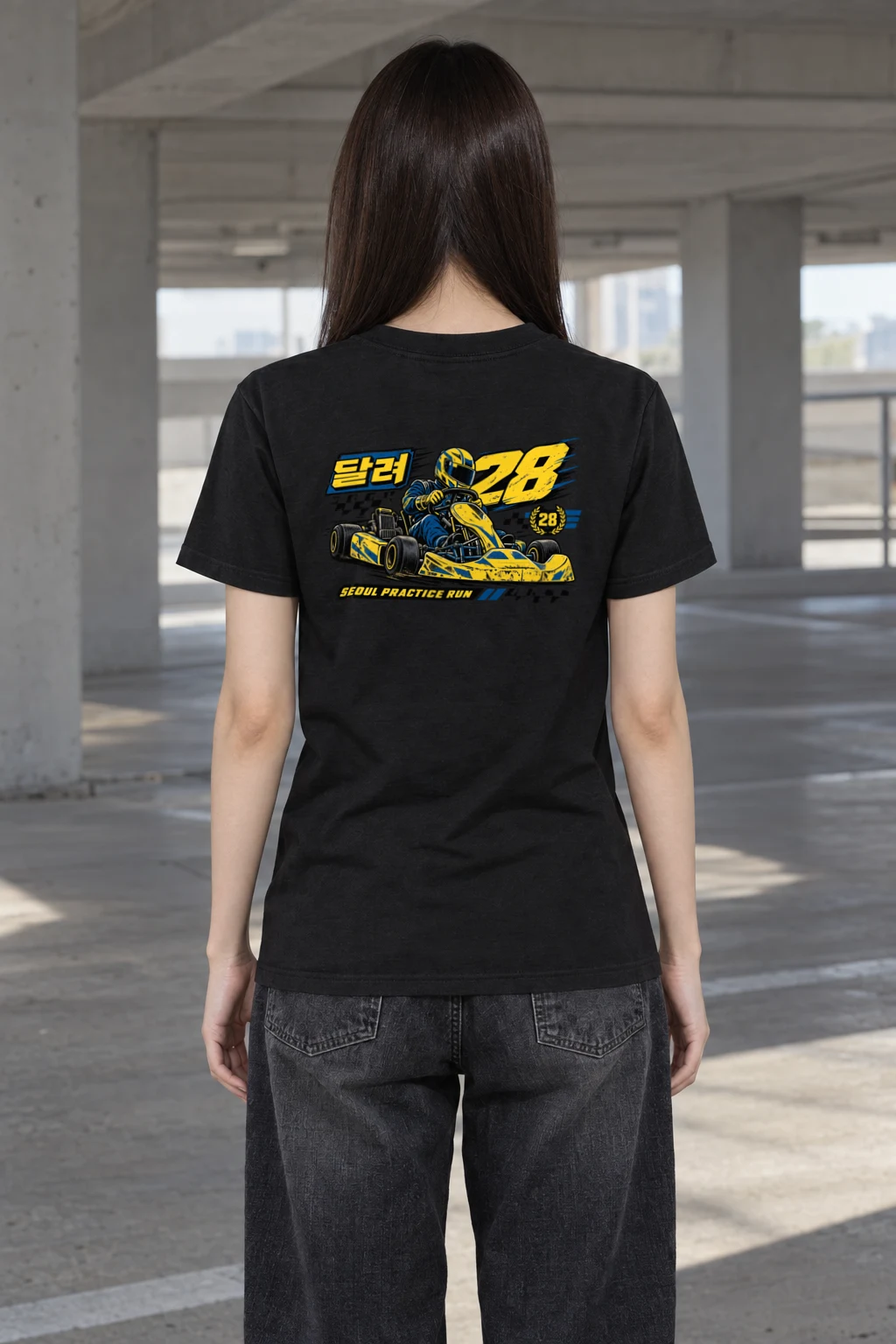 "Seoul Practice Run 28" Heavyweight Unisex Crewneck T-shirt