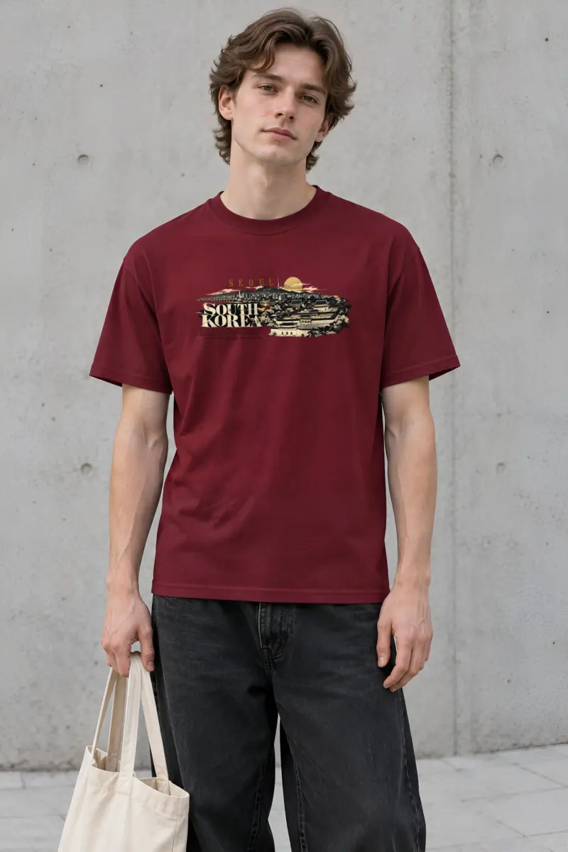 "Seoul South Korea" Heavyweight Unisex Crewneck T-shirt