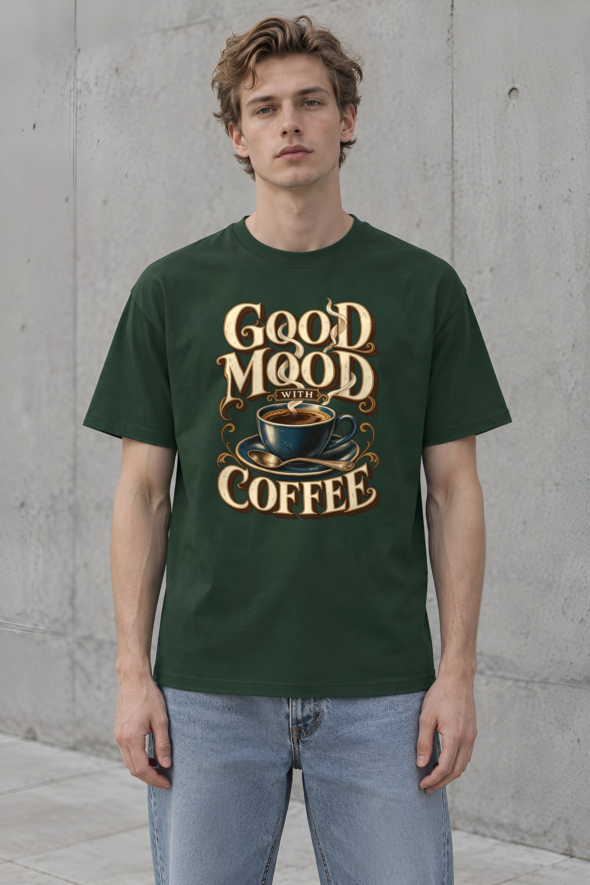 "Serif Coffee Club" Heavyweight Unisex Crewneck T-shirt