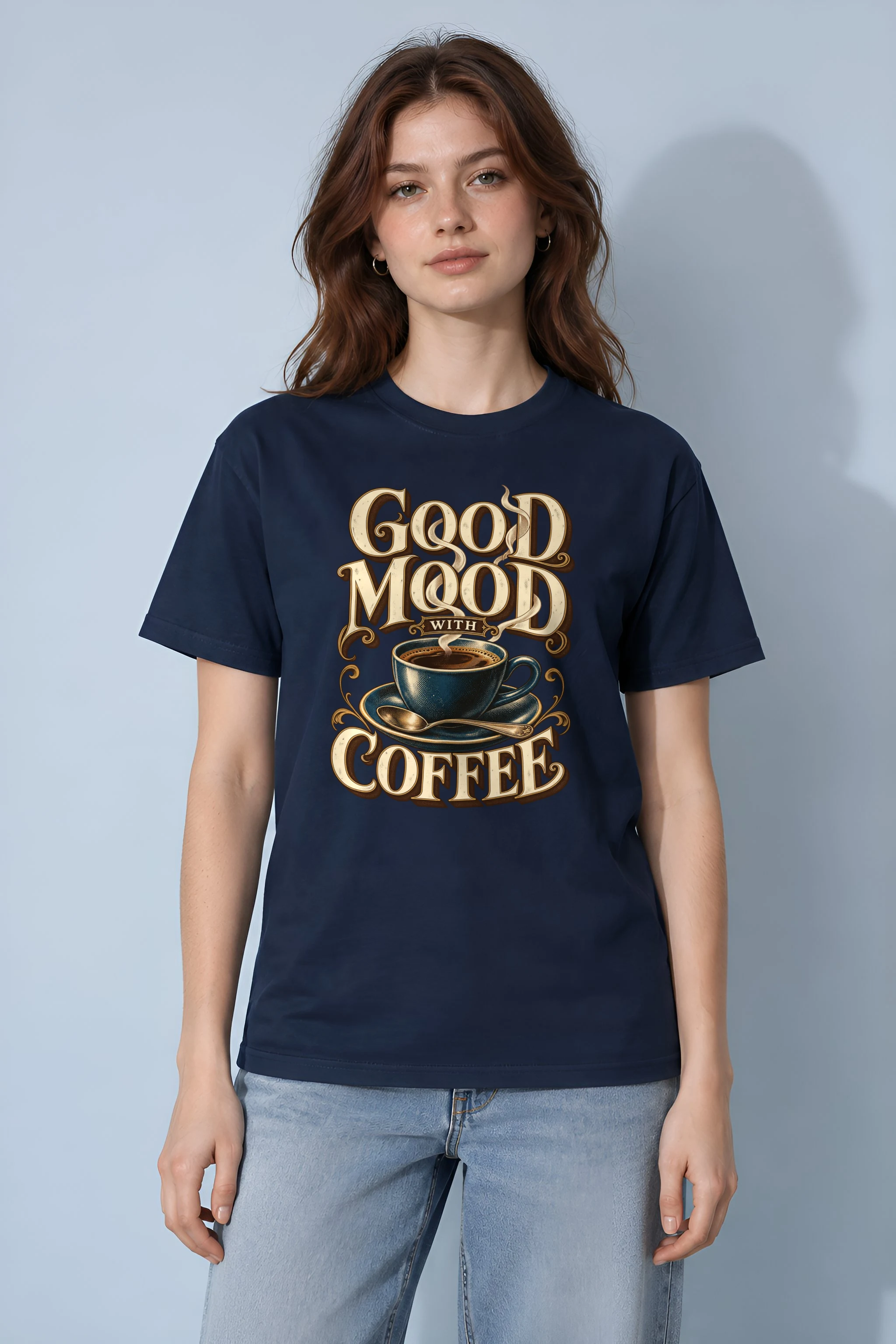 "Serif Coffee Club" Heavyweight Unisex Crewneck T-shirt