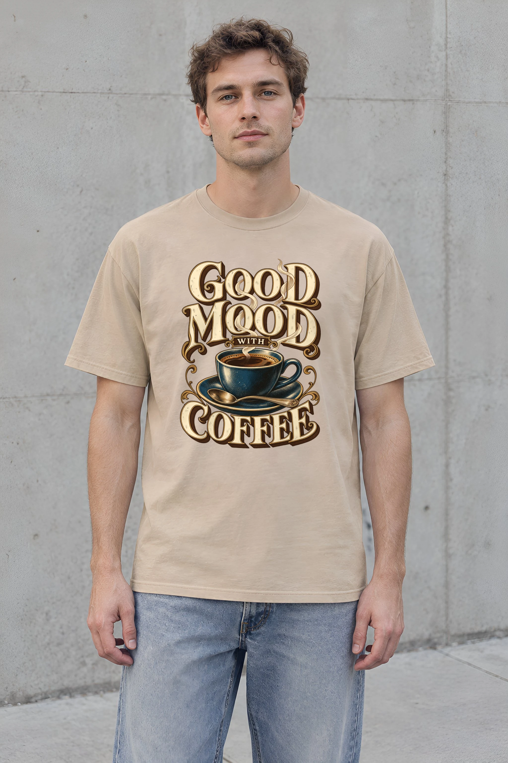 "Serif Coffee Club" Heavyweight Unisex Crewneck T-shirt