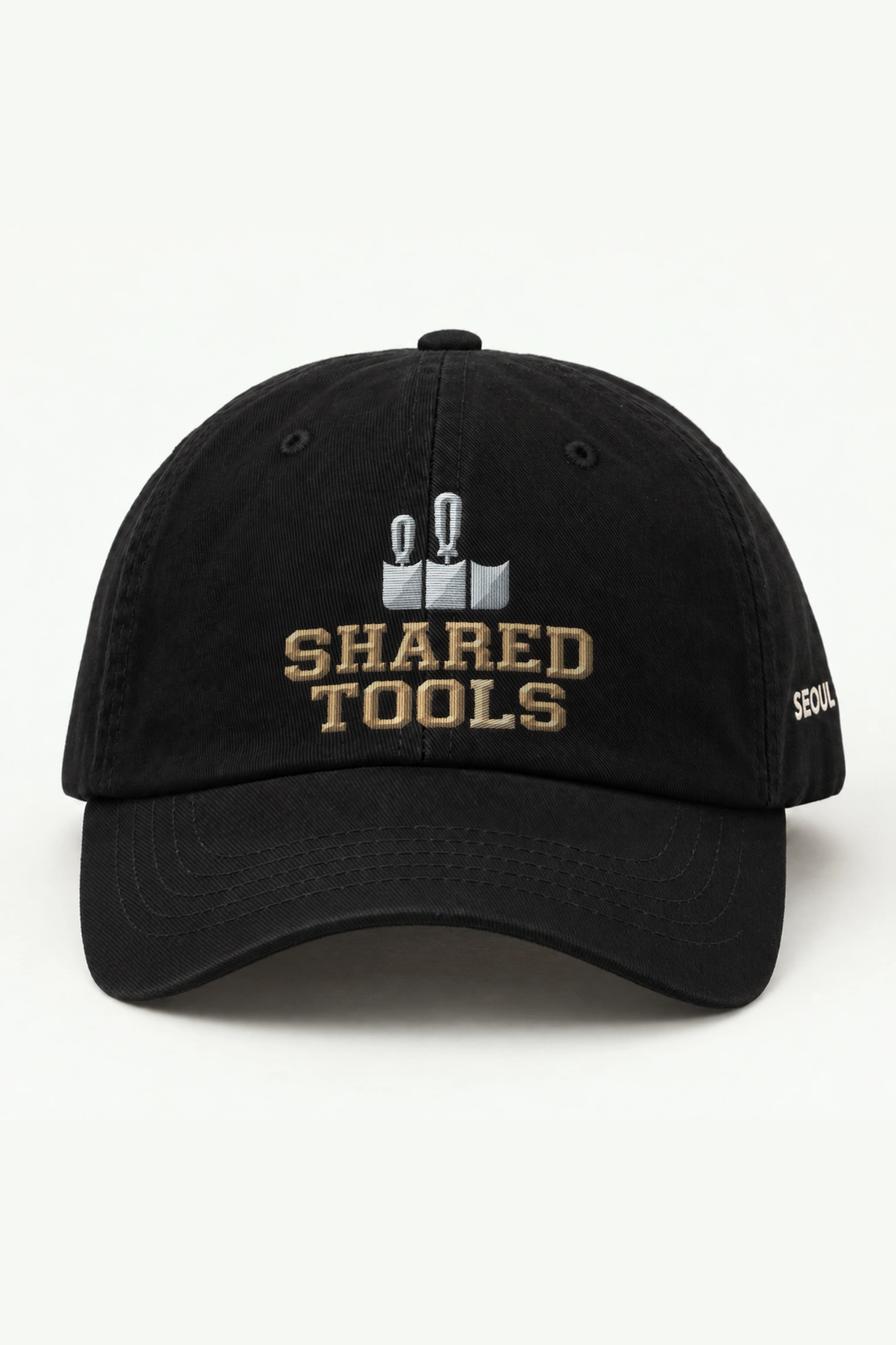 "Shared Tools" Classic Dad Hat · Embroidered — black/cap-front