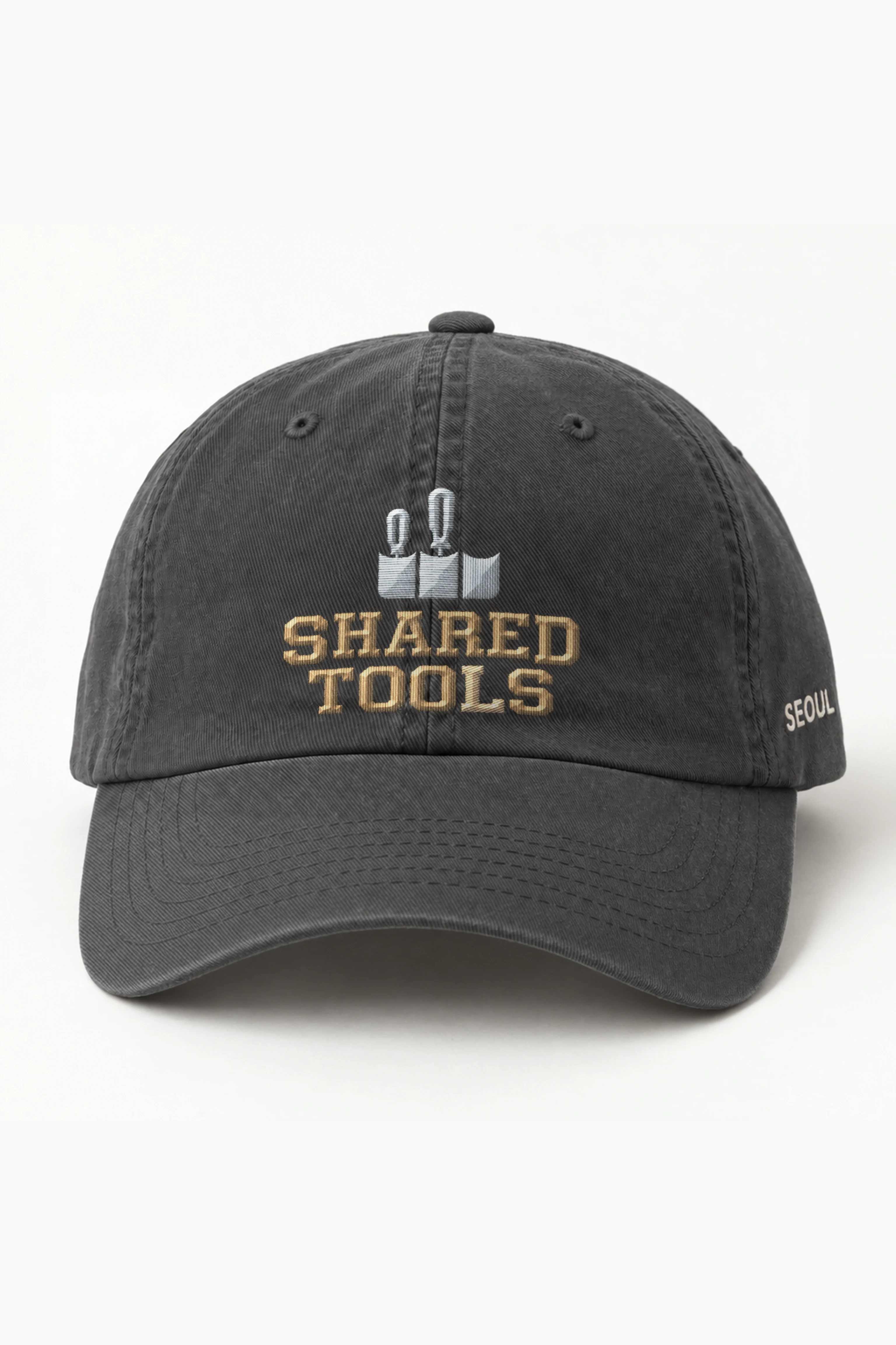 "Shared Tools" Classic Dad Hat · Embroidered — dark-grey/cap-front