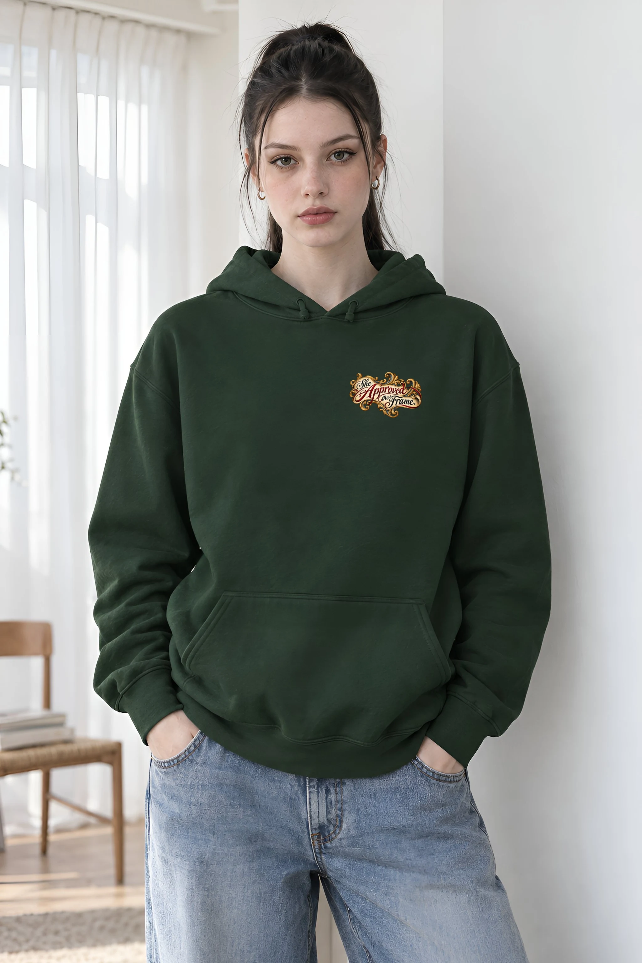 "She Approved The Frame" 1 Pullover Hoodie