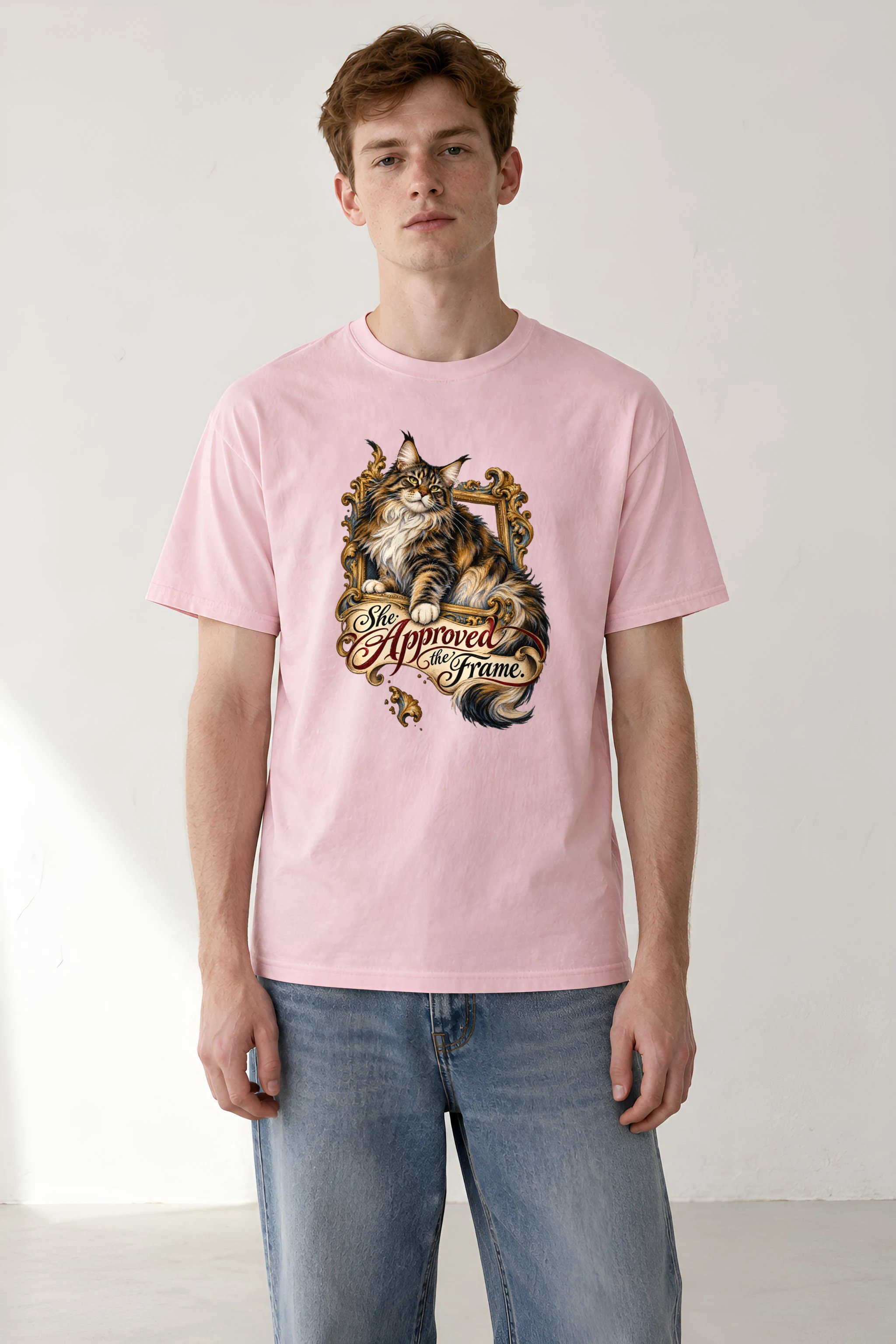 "She Approved The Frame" Heavyweight Unisex Crewneck T-shirt