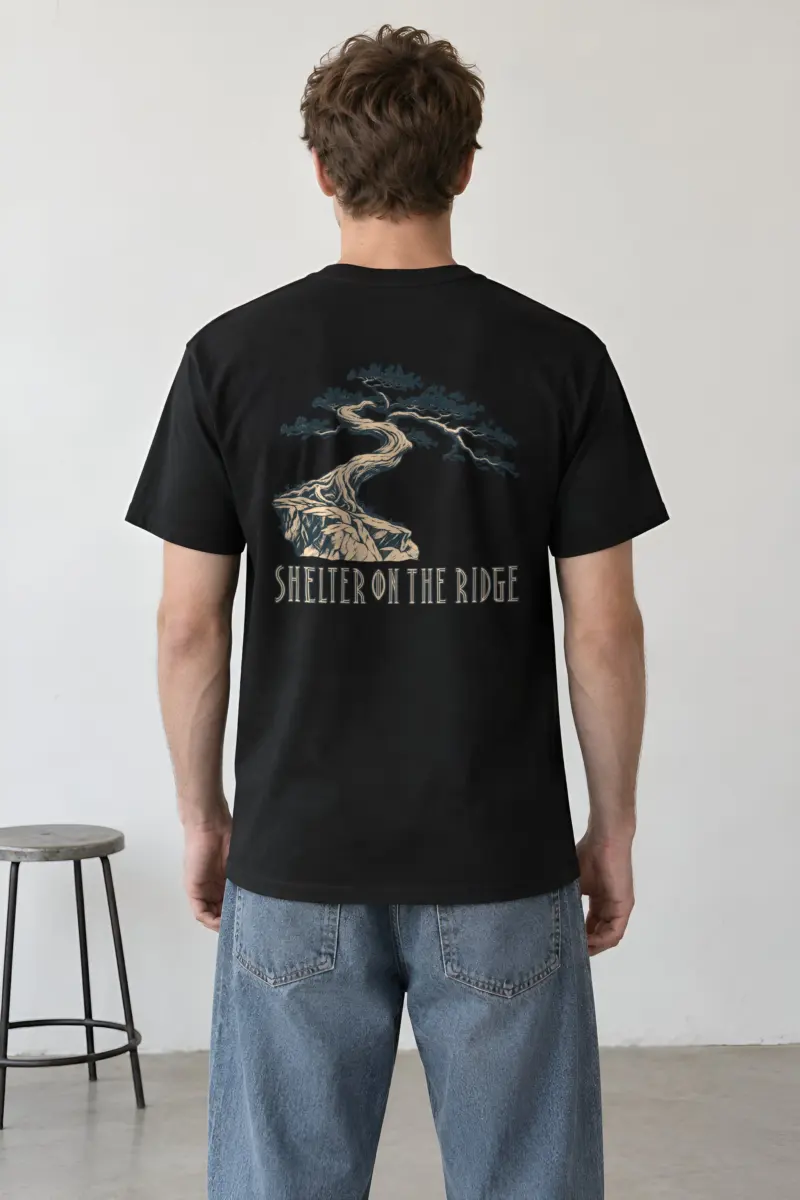 "Shelter on the Ridge" Heavyweight Unisex Crewneck T-shirt