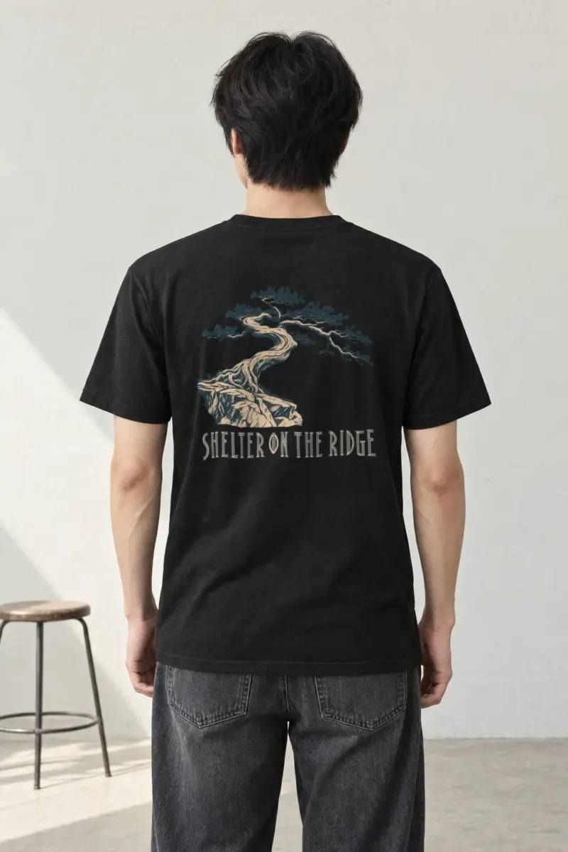 "Shelter on the Ridge" Heavyweight Unisex Crewneck T-shirt