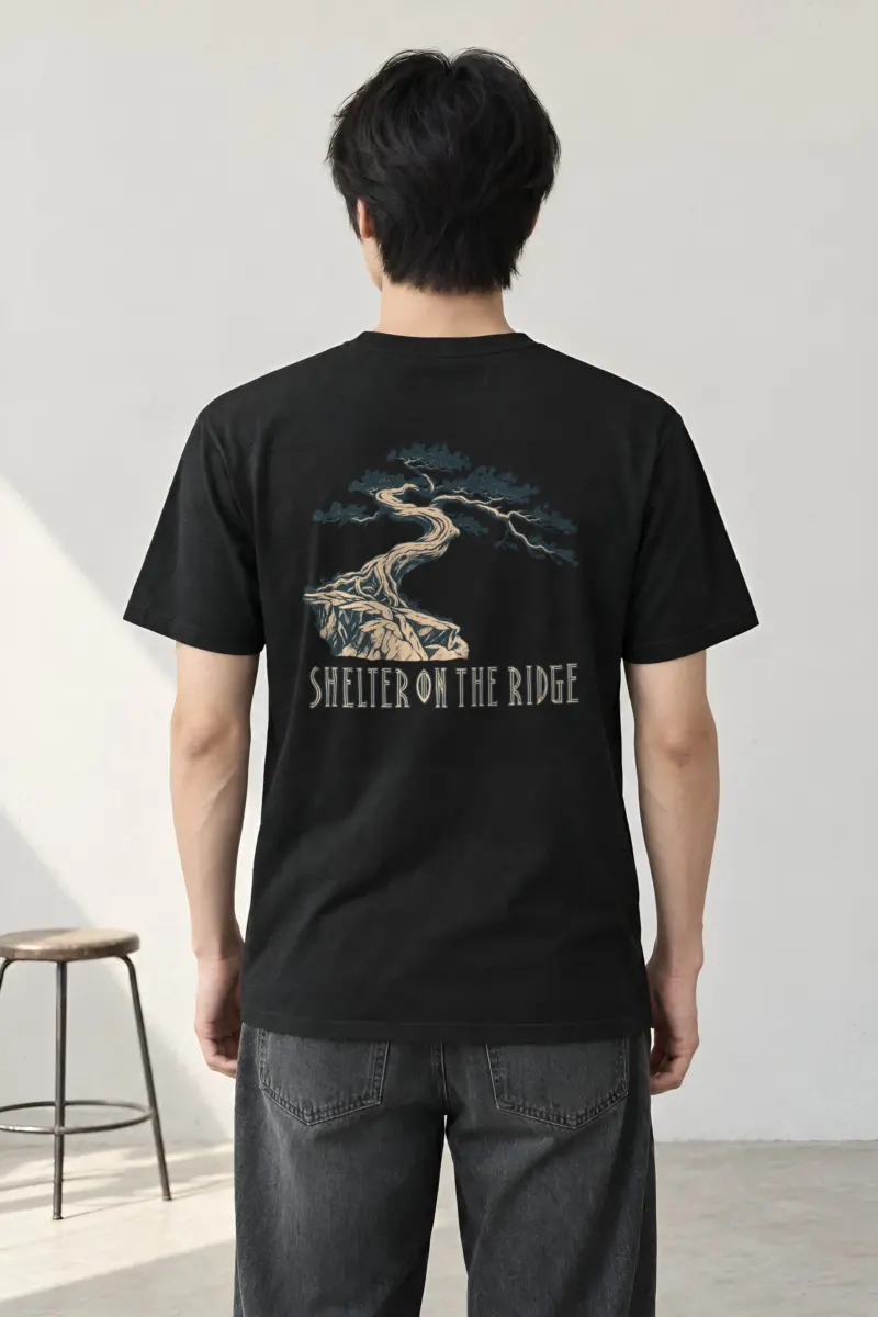 "Shelter on the Ridge" Heavyweight Unisex Crewneck T-shirt