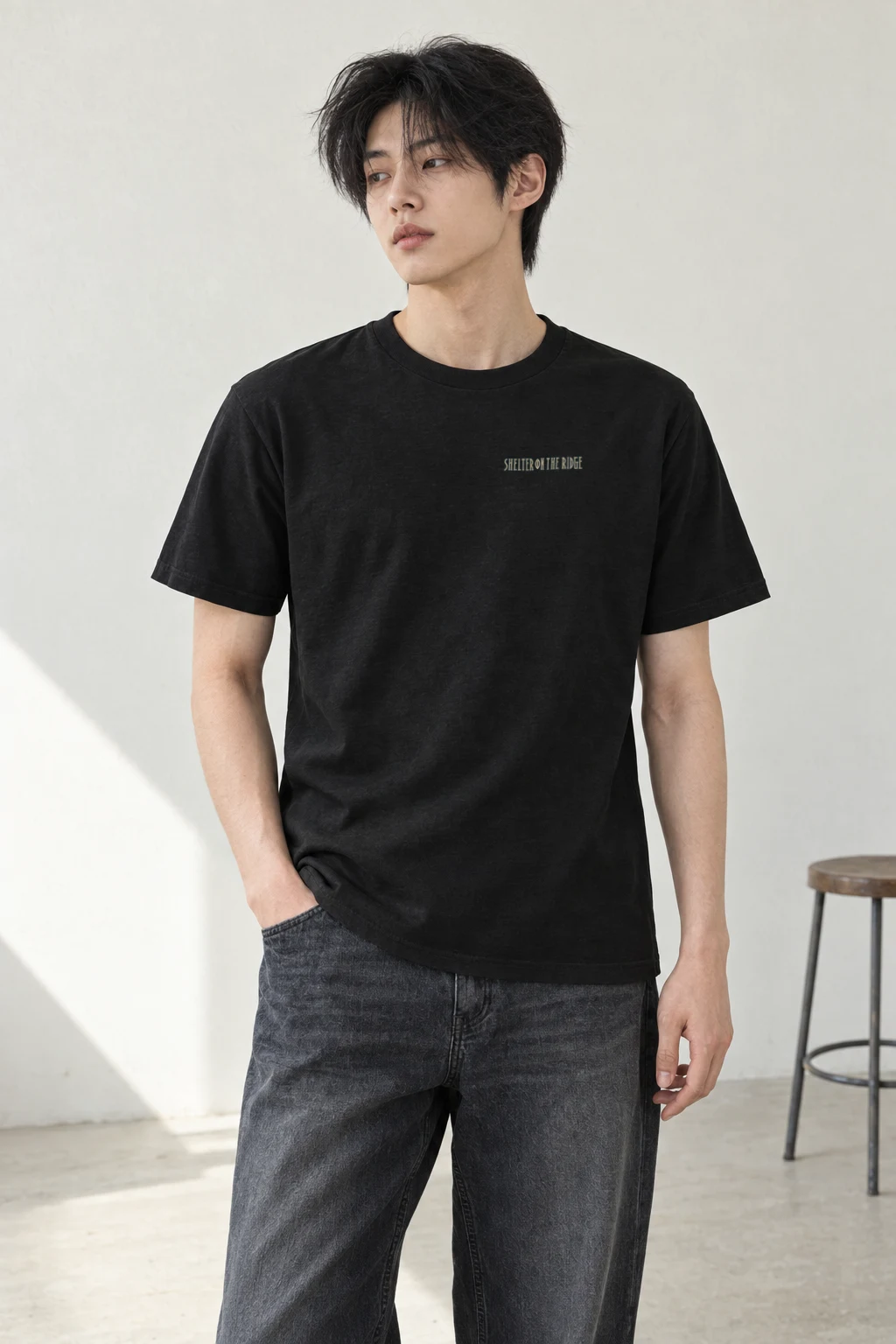 "Shelter on the Ridge" Heavyweight Unisex Crewneck T-shirt