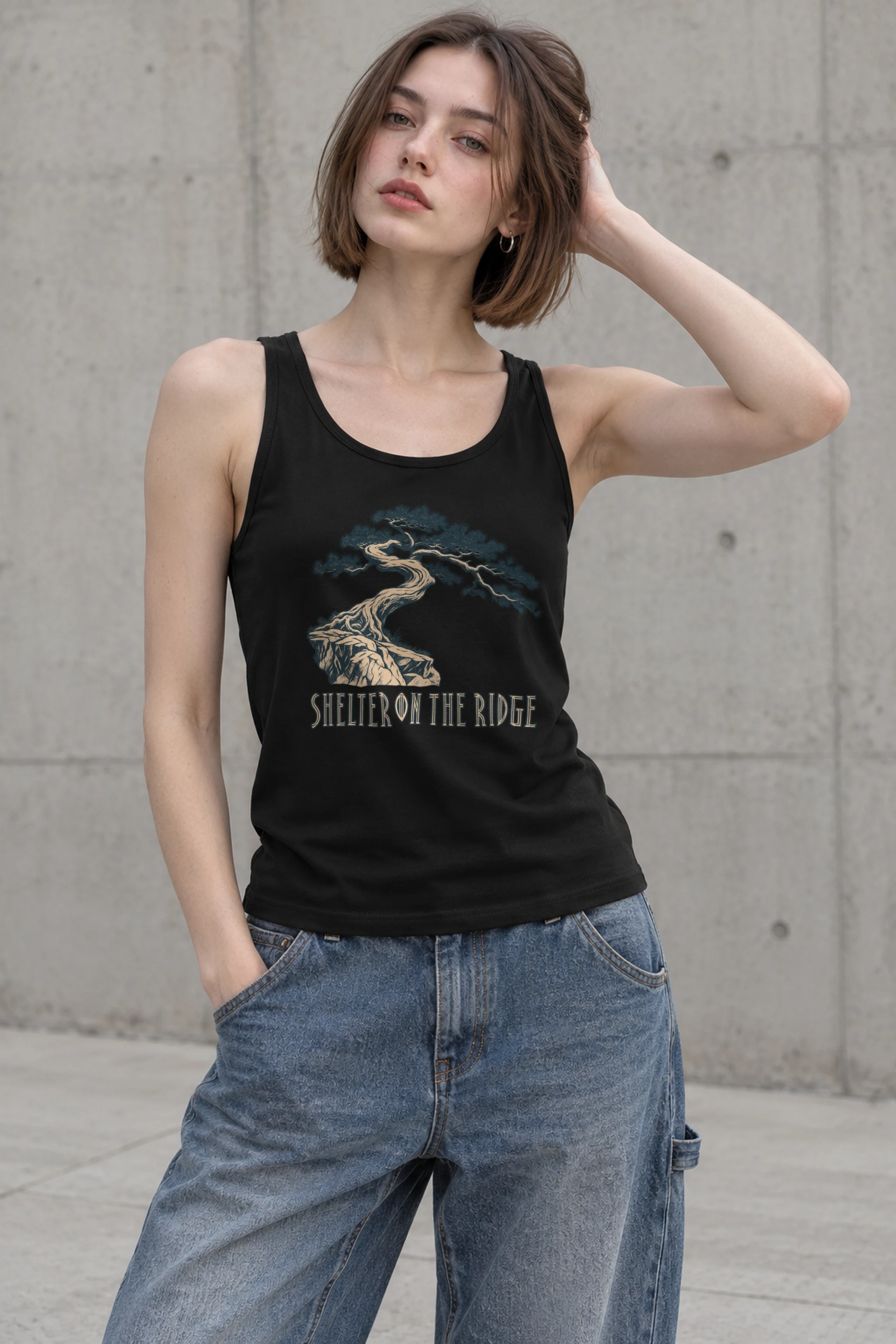 "Shelter on the Ridge" Unisex Jersey Tank