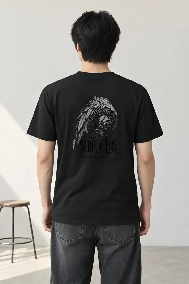 "Shelter the Rose Until the Wind Passes" Heavyweight Unisex Crewneck T-shirt