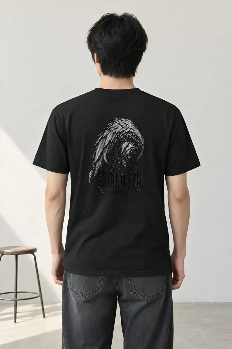 "Shelter the Rose Until the Wind Passes" Heavyweight Unisex Crewneck T-shirt