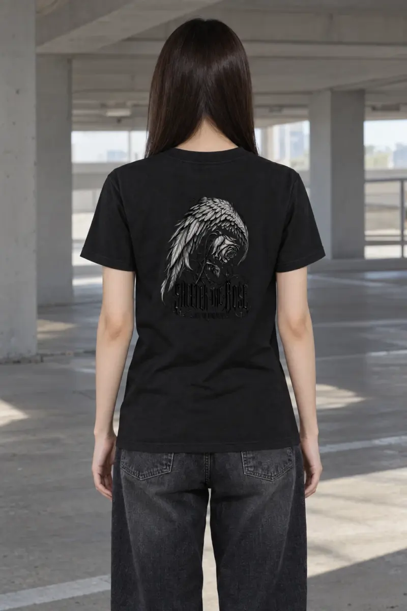 "Shelter the Rose Until the Wind Passes" Heavyweight Unisex Crewneck T-shirt