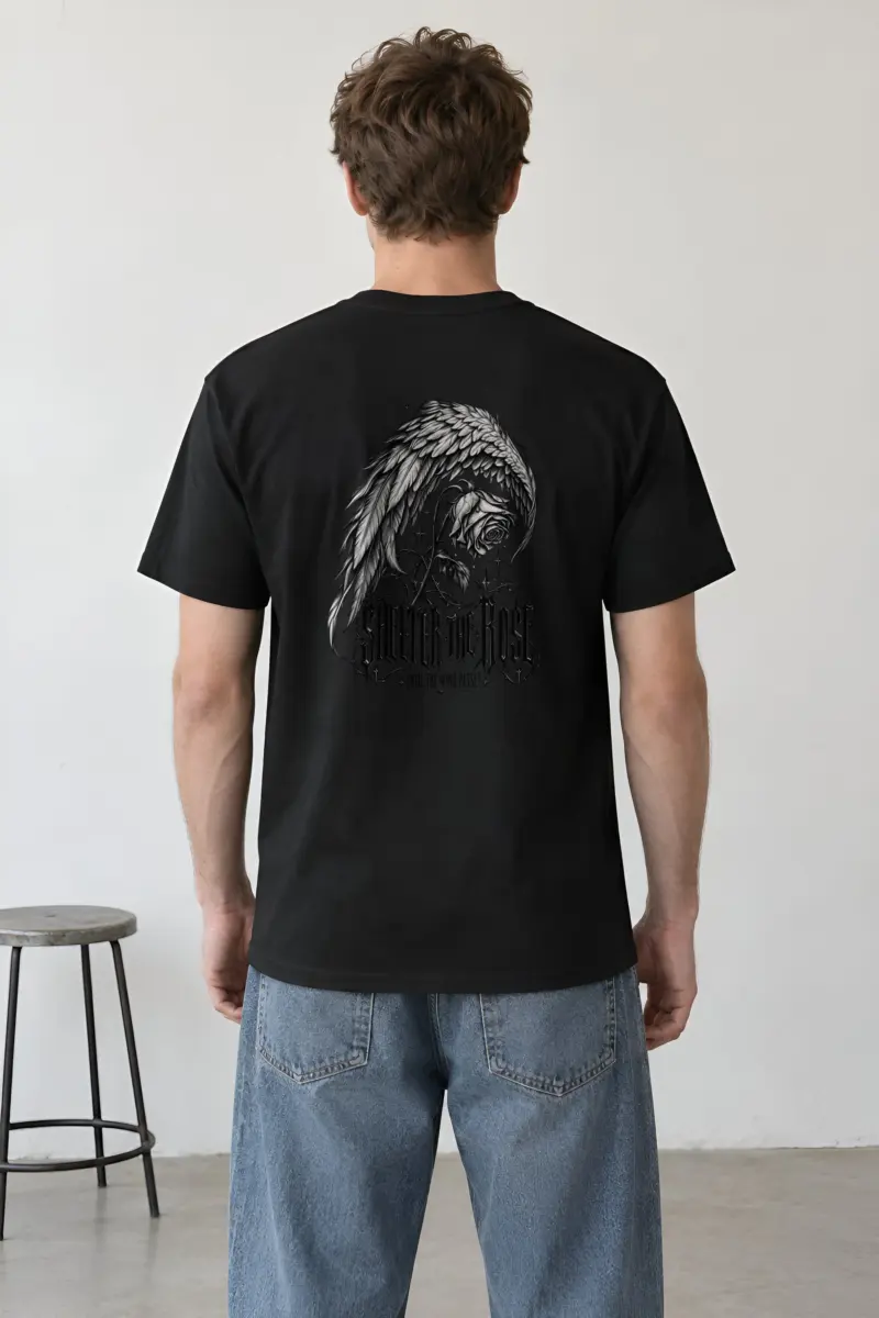 "Shelter the Rose Until the Wind Passes" Heavyweight Unisex Crewneck T-shirt